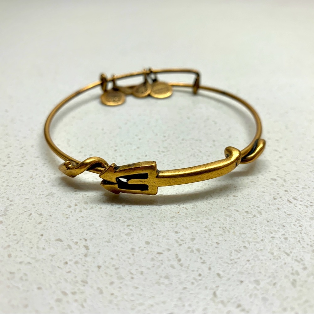 Alex and Ani Trident Bracelet Bangle Gold